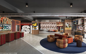 Lobby rendering of new Sports Illustrated Resorts property in Nashville
