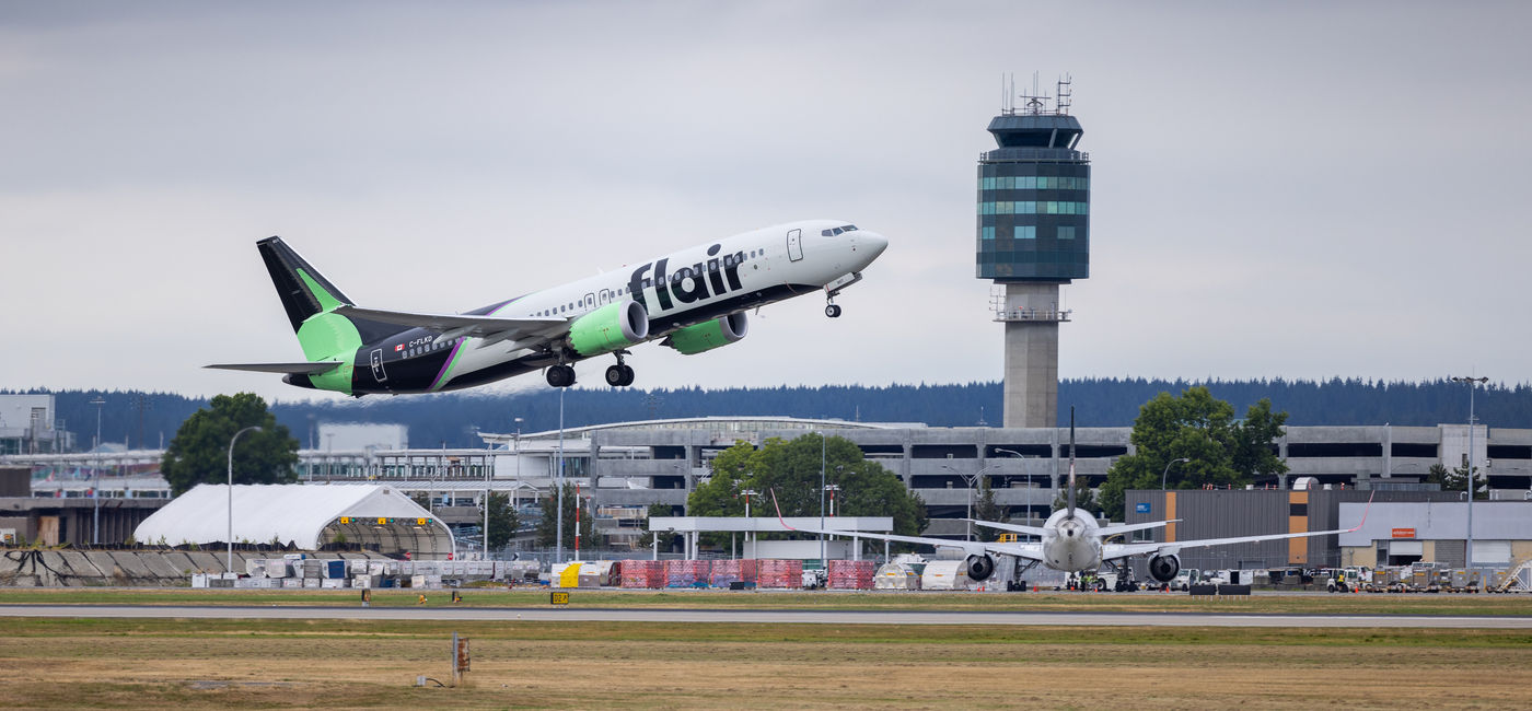 Image: A Flair Airlines craft takes off. (Photo Credit: Flair Airlines)