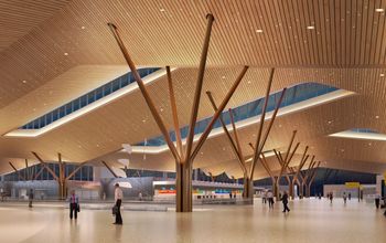 New PIT departures terminal at night