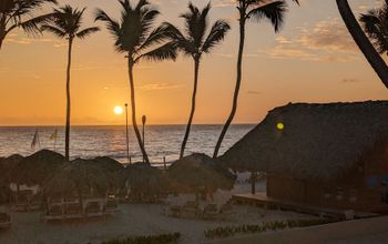 Caribe Deluxe Princess room view, Sunrise in Punta Cana Dominican Republic