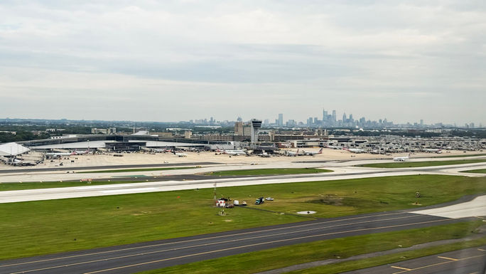 aerial view of Philadelphia's International Airport aerial view of Philadelphia's International Airport