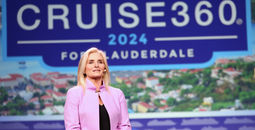 Kelly Craighead, president and CEO of CLIA, speaks during Cruise360