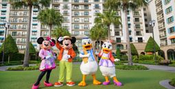 Disney characters at a Disney World Resort Hotel