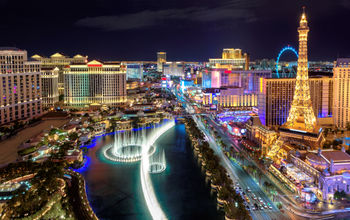 Aerial view of the Las Vegas Strip