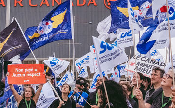 Picket outside Air Canada HQ