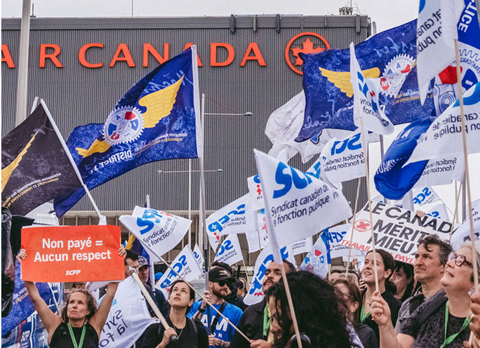 Picket outside Air Canada HQ Picket outside Air Canada HQ