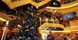 Guests can enjoy festive decor on Holland America Line's holiday cruises