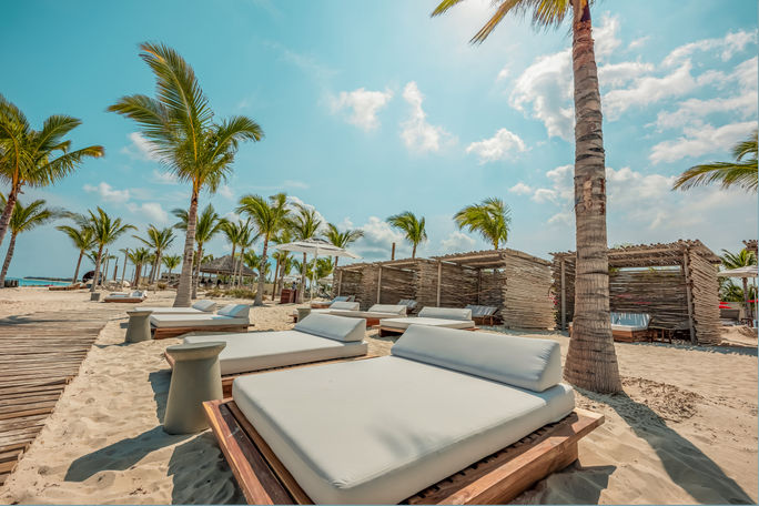 Resorts World Bimini beach daybeds