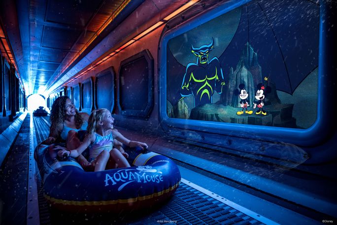 AquaMouse ride on Disney Destiny AquaMouse ride on Disney Destiny