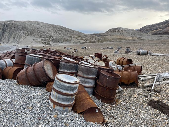 Artifacts from a World War II-era German weather station on Clavering Island in East Greenland