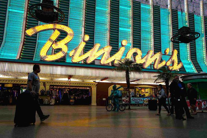 Downtown Las Vegas in front of Binion's