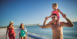 Family on a Panama City Beach