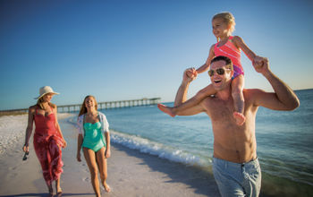 Family on a Panama City Beach