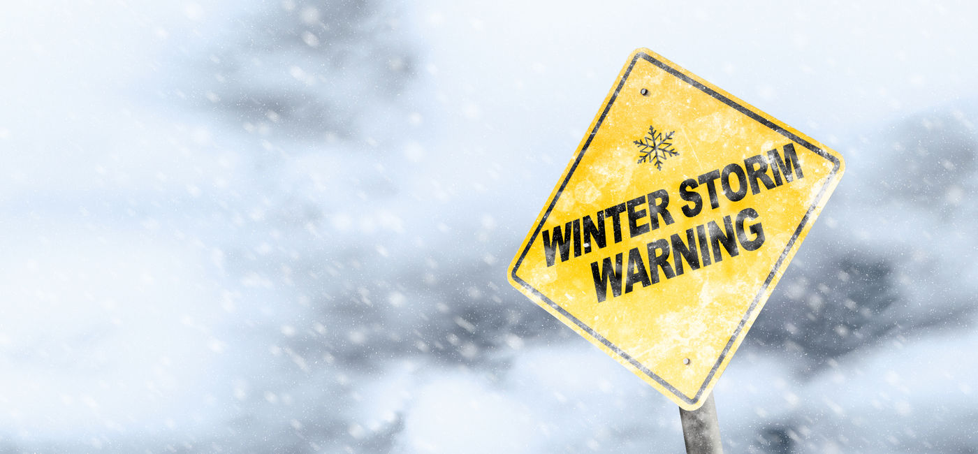 Image: Winter storm warning (Photo Credit: ronniechua/Adobe Stock)