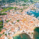 Aerial view of Saint-Tropez in the French Riviera