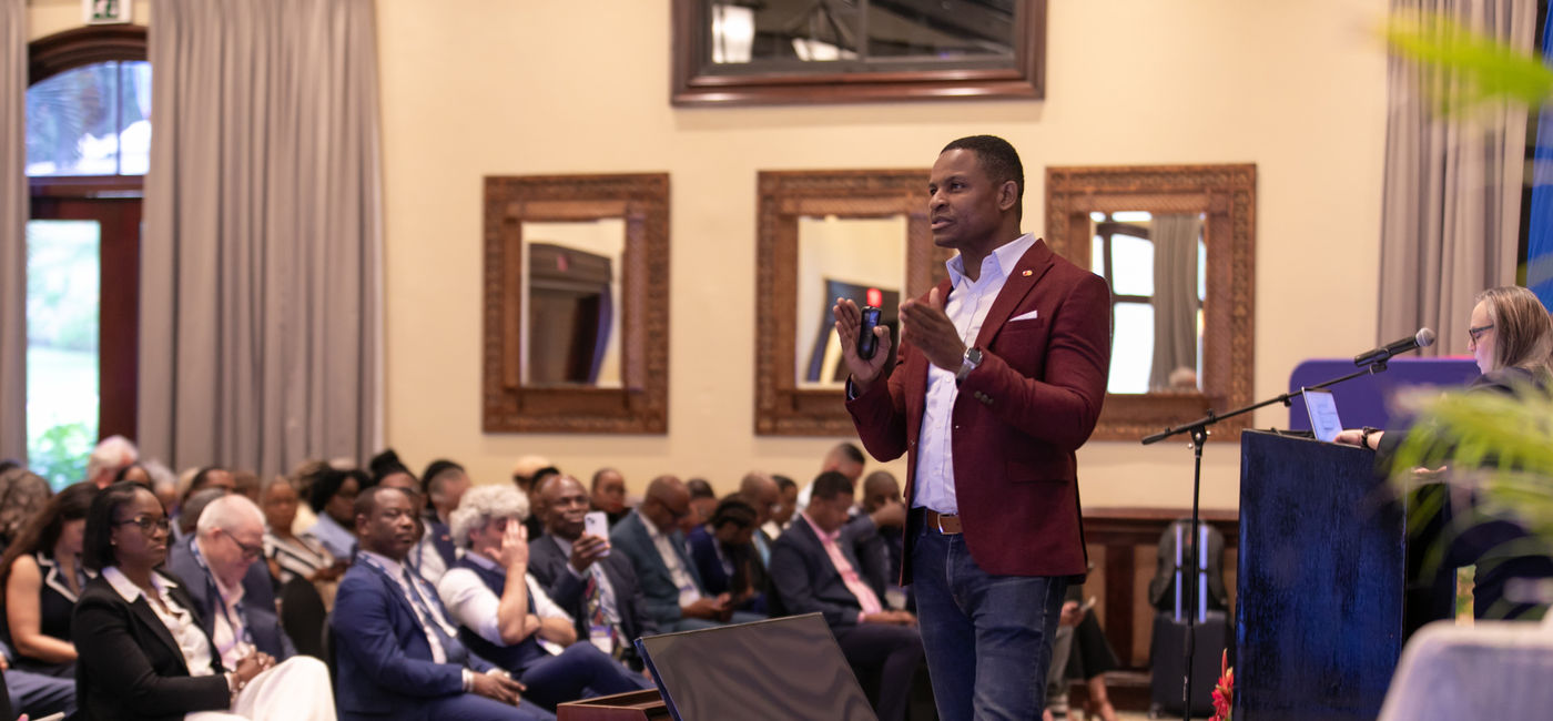 Image: A speaker at the recent Caribbean Hotel and Tourism Association (CHTA) forum at Sandals Grande Antigua (Photo Credit: Courtesy Caribbean Hotel and Tourism Association (CHTA))