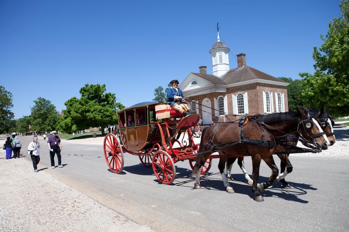 A carriage ride through Colonial Williamsburg