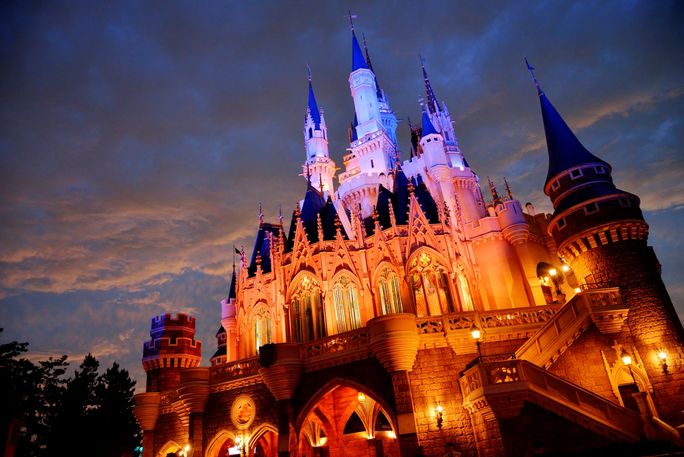 The "Beauty and the Beast Castle" at Tokyo Disneyland, Japan. Beauty and the Beast Castle, Tokyo Disneyland, Japan