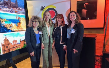 L-R: Alegria Narvaez, Isabel Martín Benítez, Maria Jose Ibañez Silla and María Canfran Almiñana of the Tourist Office of Spain in Canada.