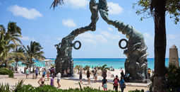 Fundadores Park in Playa del Carmen, Mexico.