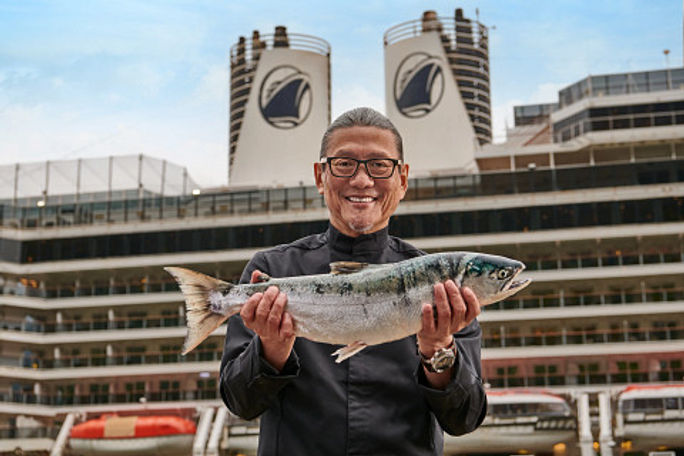 Chef Masaharu Morimoto is the ambassador of Holland America Line’s Global Fresh Fish Program.