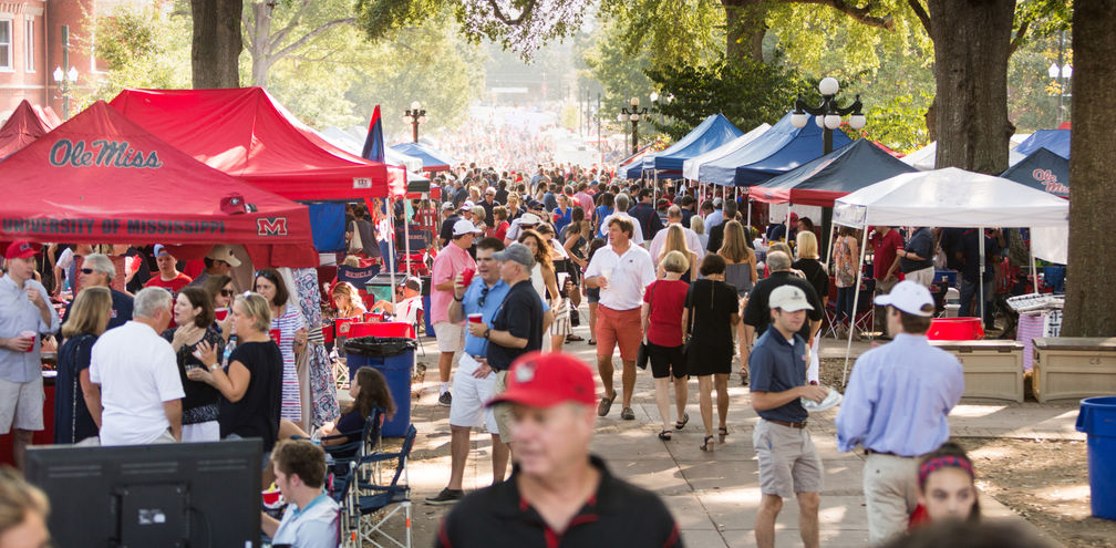 Tailgating at The Grove in Oxford, Mississippi