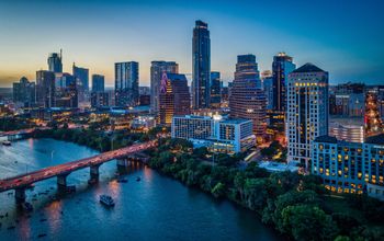 Austin, Texas skyline at sunset