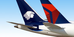 Aeromexico and Delta jet tails