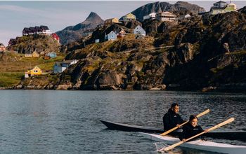 Jacob Peter with family member a Greenland Kayak maker and part of HX's new Kalaallit Portraits of Greenland series.