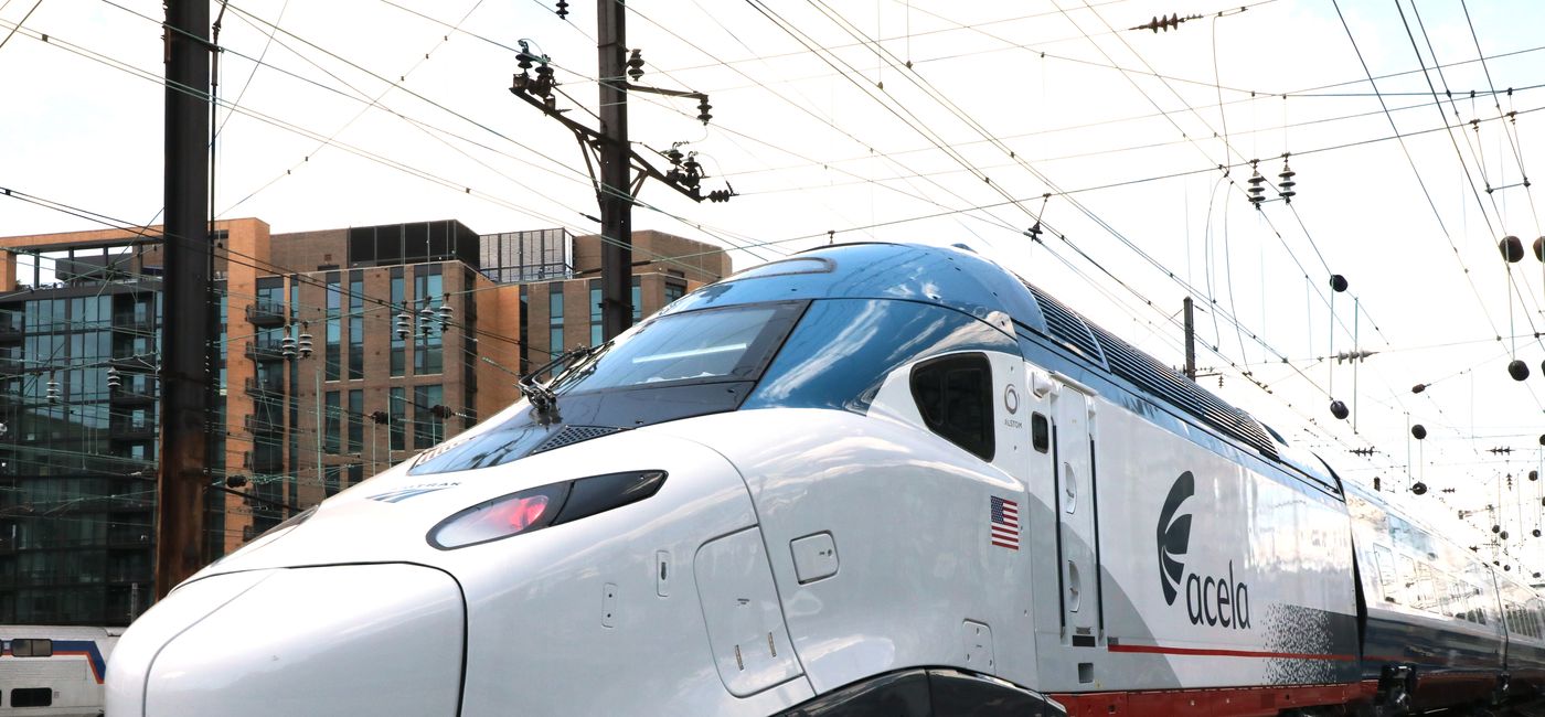 Image: New Acela 21 at Washington Union Station (Source: Amtrak)