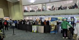 TSA security line at Tampa Bay Airport