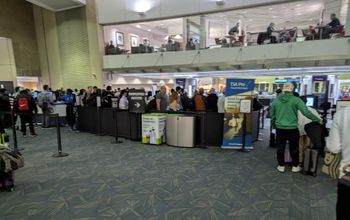 TSA security line at Tampa Bay Airport
