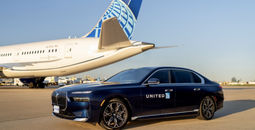 United BMW car transfer on tarmac