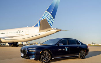 United BMW car transfer on tarmac