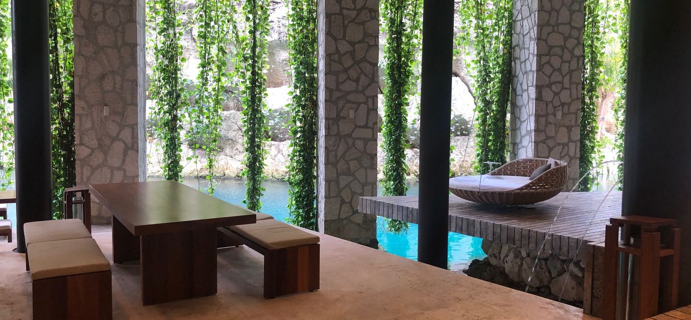Image: A relaxing area at Hotel Xcaret Mexico's Muluk Spa. (photo by Codie Liermann)