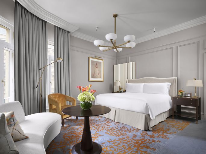 Newly designed rooms and suites at The Savoy in London celebrate the hotel’s history while still updating its distinctive style.