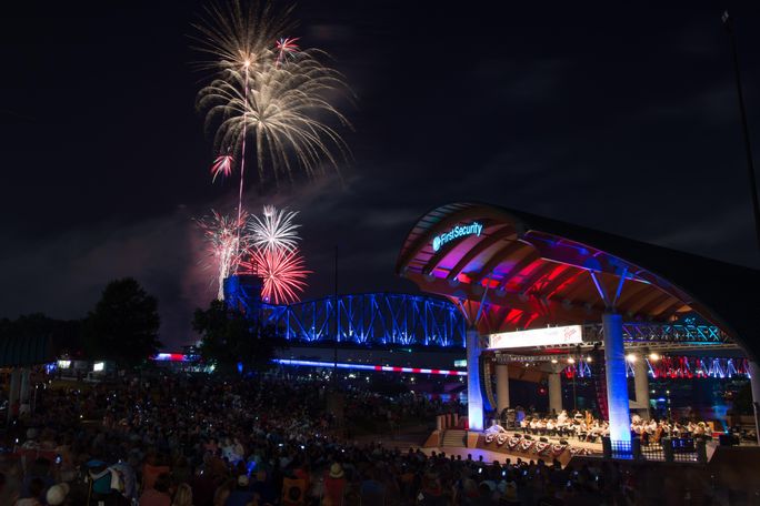 Fireworks explode over Little Rock during Pops on the River Pops on the River, Little Rock, Fireworks, July 4th