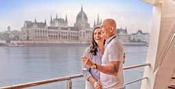 A couple sailing the Danube with AmaWaterways