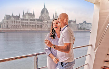 A couple sailing the Danube with AmaWaterways