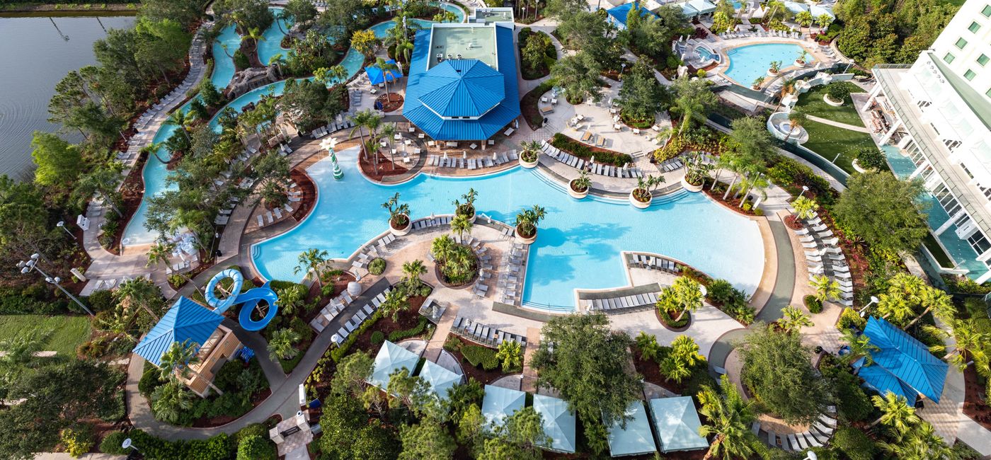 Image: Aerial view of the Hilton Orlando pool. (Photo Credit: © 2026 Hilton)