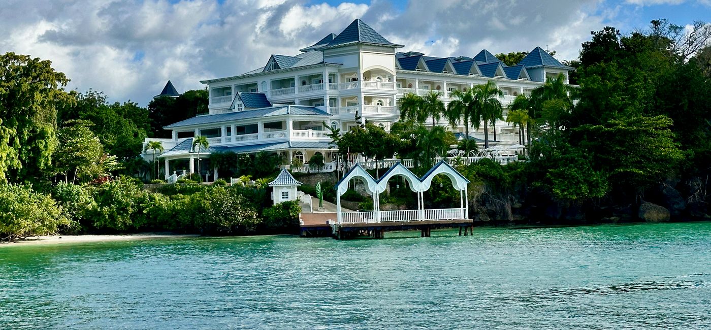 Image: Cayo Levantado Resort from the water (Photo Credit: Parm Parmar)