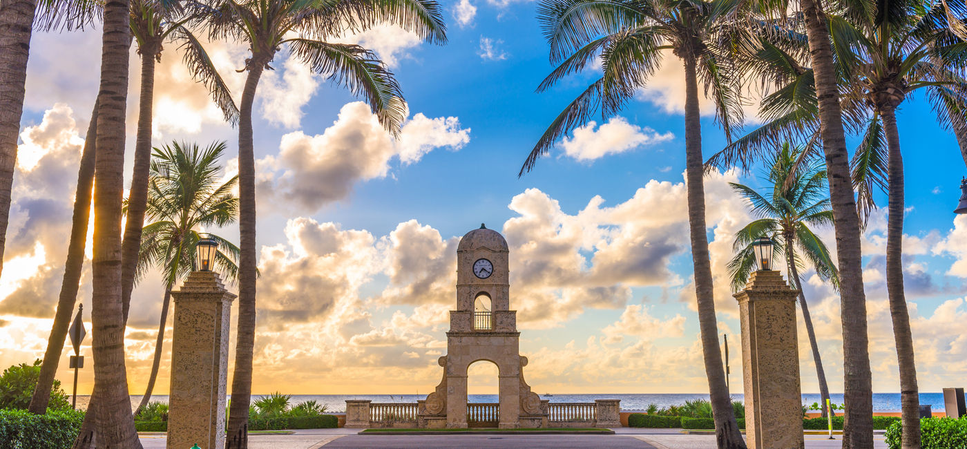 Image: Palm Beach, Florida, USA clock tower on Worth Ave. (Sean Pavone / iStock / Getty Images Plus)