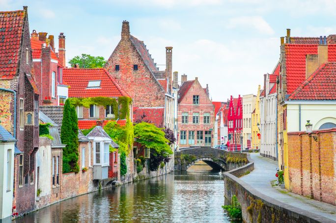 The city of Bruges, Belgium. The city of Bruges, Belgium.