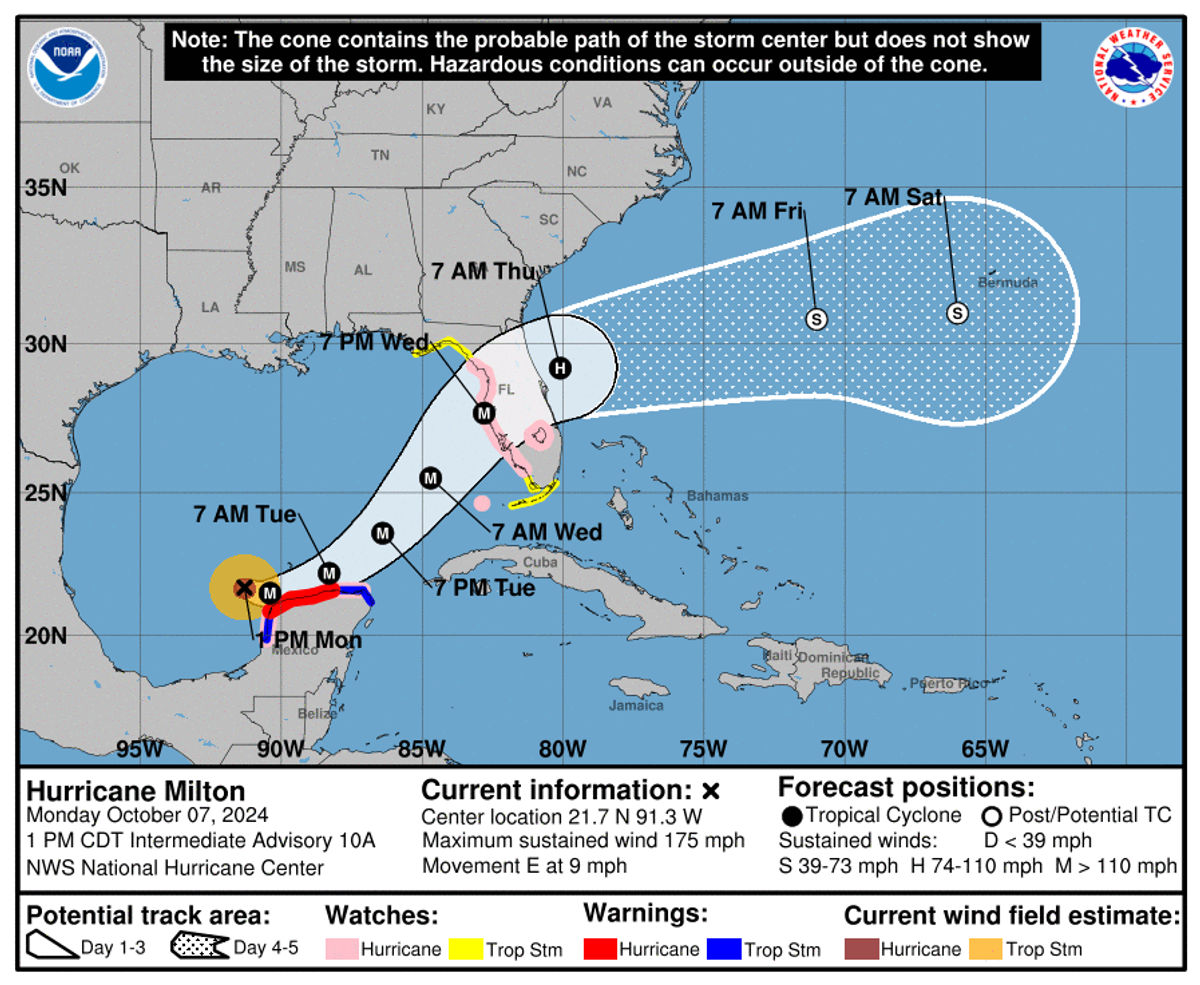 Florida On Edge As Milton Rages Toward Landfall