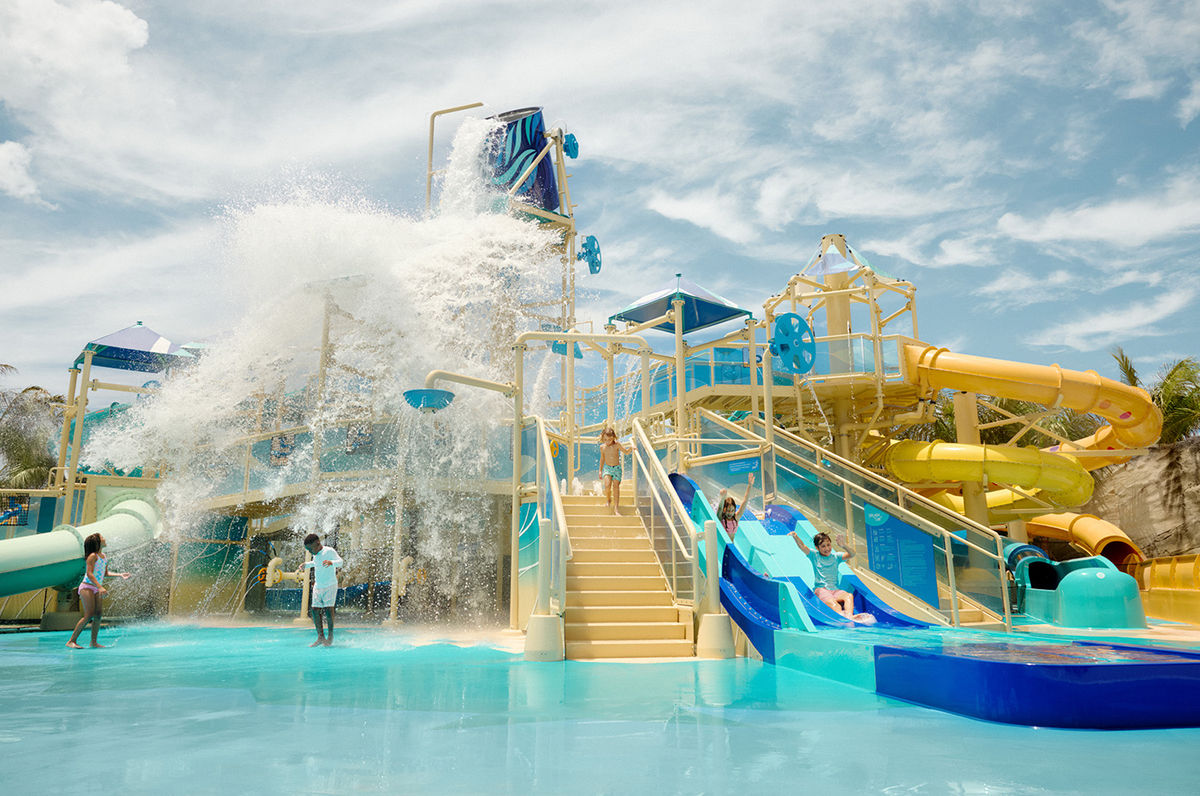 Norwegian Cruise Line Unveils First Look at New Great Tides Waterpark at Great Stirrup Cay