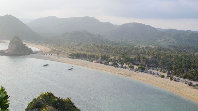 Mandalika beach in Lombok, Indonesia.