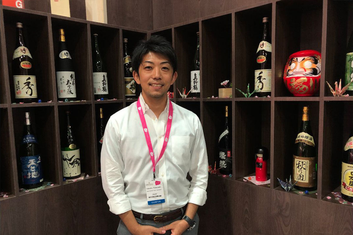 JNTO’s deputy manager, Daisuke Kobayashi, at ILTM Asia Pacific in Singapore.