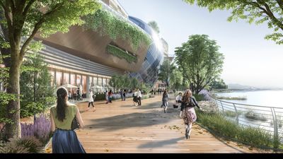 The new waterfront promenade area proposed for Resorts World Sentosa.