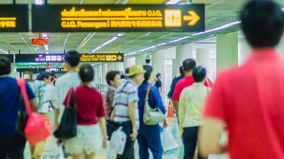 Fewer Chinese visitors arriving in Bangkok.