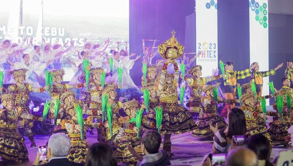 PHITEX 2023’s entertainment included a peek into Sinulog, the iconic annual festival honoring the Holy Infant Jesus, held every third Sunday of January that draws millions visitors – from devotees to curious partygoers – to Cebu.